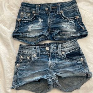 Two pairs size 22 miss me shorts